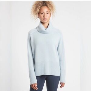 Athleta Wool Cashmere Aspen Turtleneck Sweater Oversized Winter Modern XS